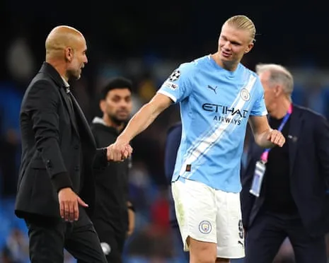 Erling Haaland Enters Exclusive Champions League 50-Goal Club, Hailed by Pep as CR7 and Messi's Equal